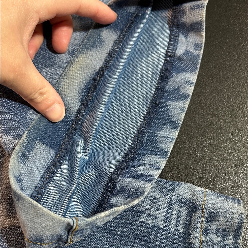 H&M‎ Denim Graphic Wide-Leg Jeans pull on - Picture 7 of 7
